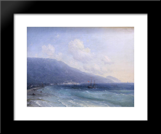 Yalta 20x24 Black Modern Wood Framed Art Print Poster by Aivazovsky, Ivan