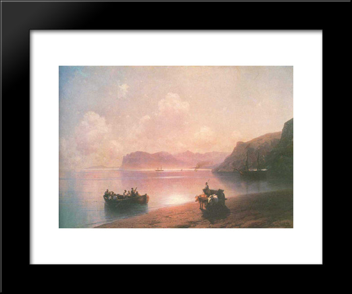 Morning On A Sea 20x24 Black Modern Wood Framed Art Print Poster by Aivazovsky, Ivan