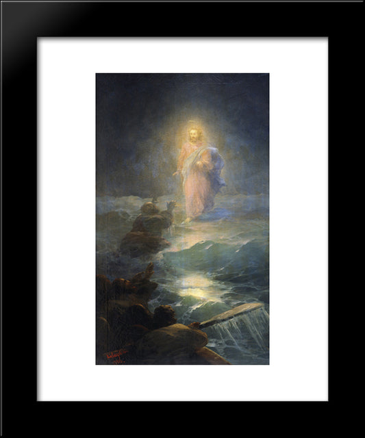 Jesus Walks On Water 20x24 Black Modern Wood Framed Art Print Poster by Aivazovsky, Ivan