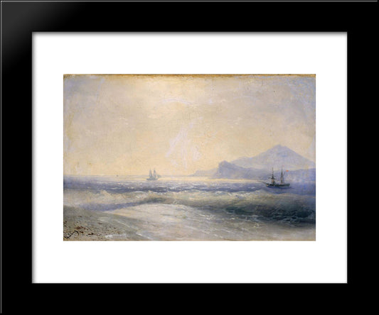Sea View 20x24 Black Modern Wood Framed Art Print Poster by Aivazovsky, Ivan