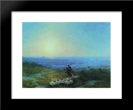 Malakhov Hill 20x24 Black Modern Wood Framed Art Print Poster by Aivazovsky, Ivan