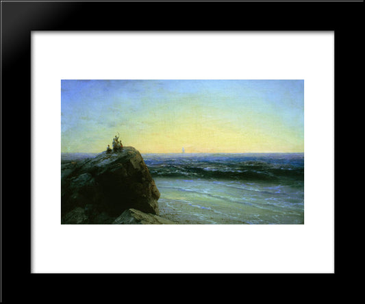 Farewell 20x24 Black Modern Wood Framed Art Print Poster by Aivazovsky, Ivan