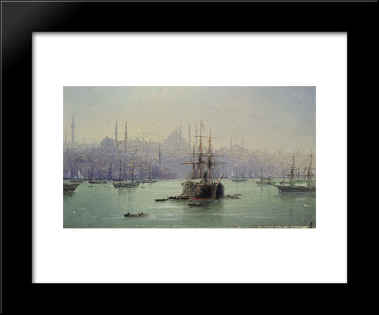 Golden Horn 20x24 Black Modern Wood Framed Art Print Poster by Aivazovsky, Ivan