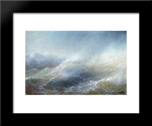 Sea View 20x24 Black Modern Wood Framed Art Print Poster by Aivazovsky, Ivan