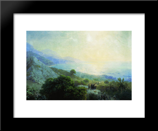 Crete 20x24 Black Modern Wood Framed Art Print Poster by Aivazovsky, Ivan