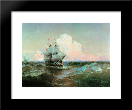 Ship Twelve Apostles 20x24 Black Modern Wood Framed Art Print Poster by Aivazovsky, Ivan