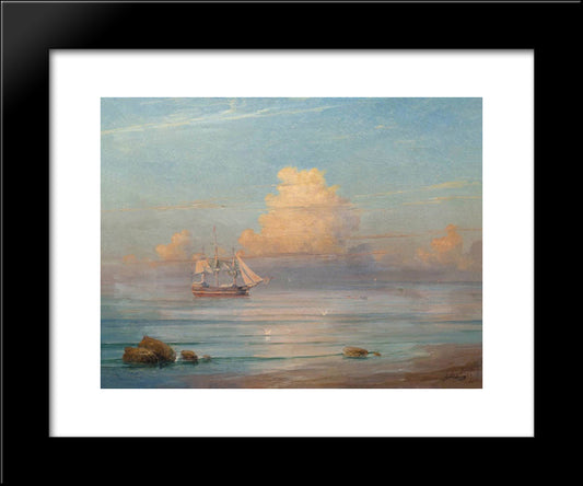 Sea View 20x24 Black Modern Wood Framed Art Print Poster by Aivazovsky, Ivan