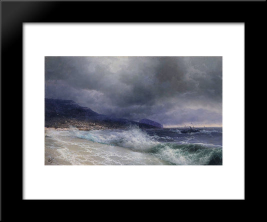 Yalta 20x24 Black Modern Wood Framed Art Print Poster by Aivazovsky, Ivan