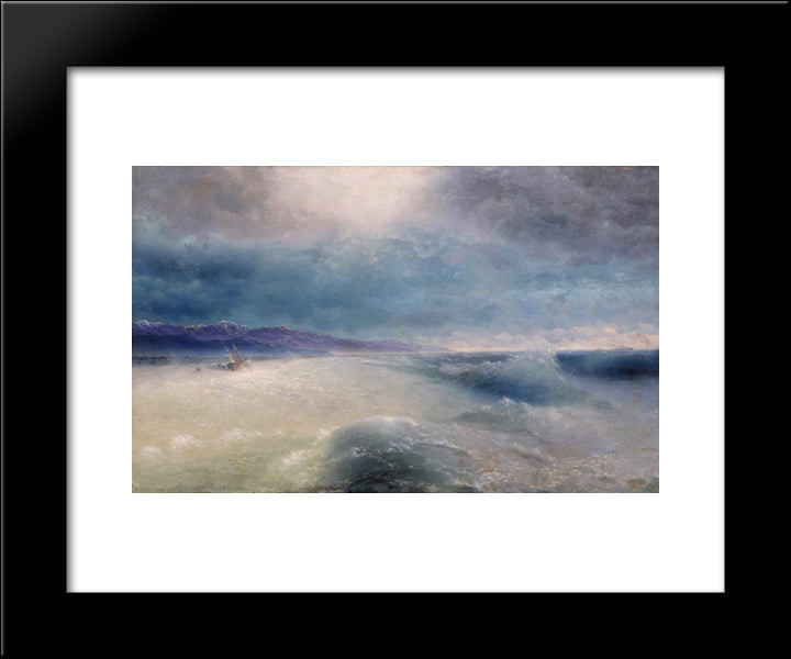 After The Storm 20x24 Black Modern Wood Framed Art Print Poster by Aivazovsky, Ivan