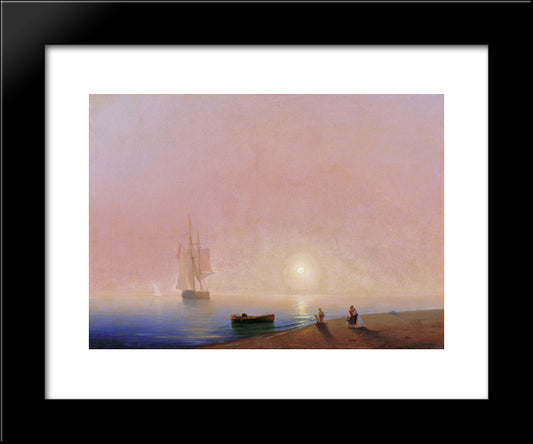 Farewell 20x24 Black Modern Wood Framed Art Print Poster by Aivazovsky, Ivan