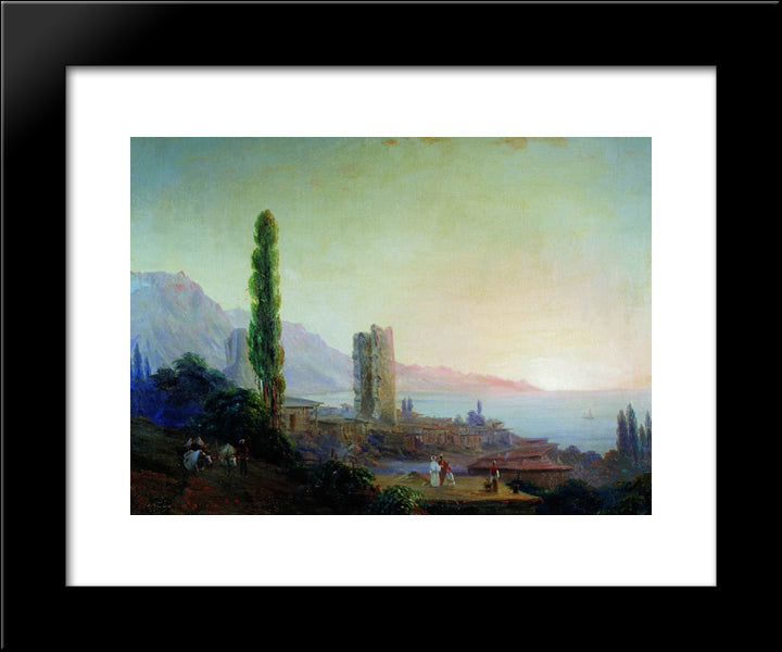 Gurzuf 20x24 Black Modern Wood Framed Art Print Poster by Aivazovsky, Ivan