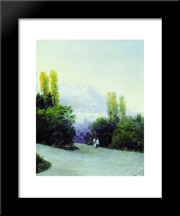 Livadia 20x24 Black Modern Wood Framed Art Print Poster by Aivazovsky, Ivan