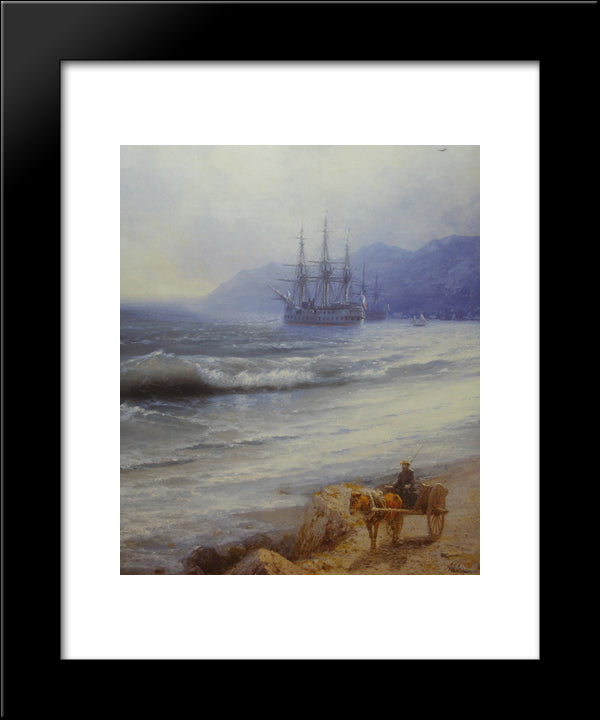 Rush 20x24 Black Modern Wood Framed Art Print Poster by Aivazovsky, Ivan