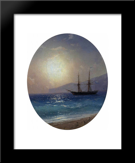 Sea 20x24 Black Modern Wood Framed Art Print Poster by Aivazovsky, Ivan