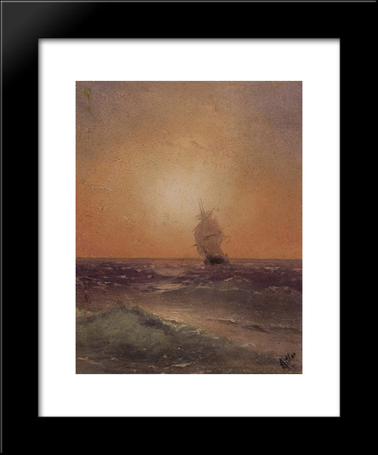 Sea View 20x24 Black Modern Wood Framed Art Print Poster by Aivazovsky, Ivan