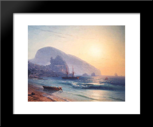 Seascape 20x24 Black Modern Wood Framed Art Print Poster by Aivazovsky, Ivan