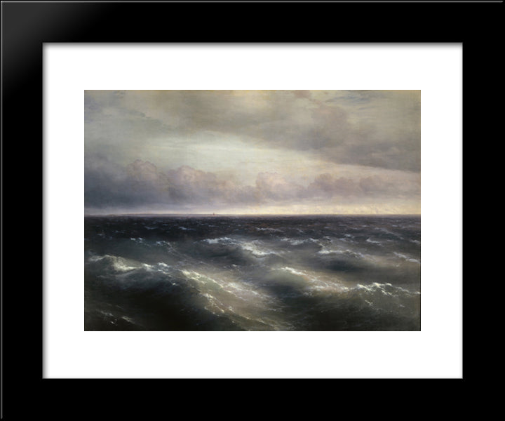 The Black Sea 20x24 Black Modern Wood Framed Art Print Poster by Aivazovsky, Ivan