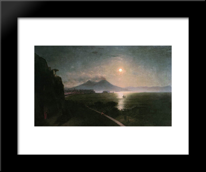 Vesuvius 20x24 Black Modern Wood Framed Art Print Poster by Aivazovsky, Ivan