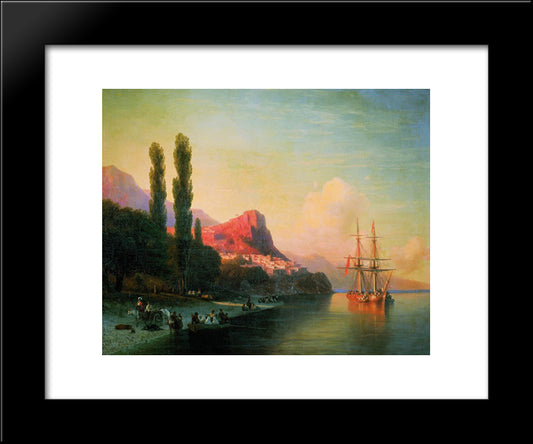 View Of The Golden Horn 20x24 Black Modern Wood Framed Art Print Poster by Aivazovsky, Ivan