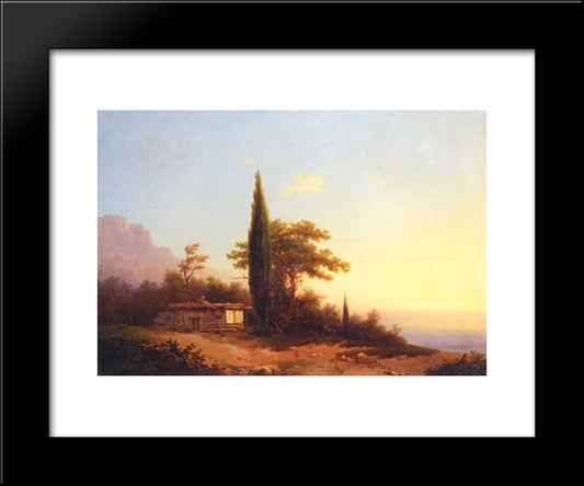 View On Crimea 20x24 Black Modern Wood Framed Art Print Poster by Aivazovsky, Ivan