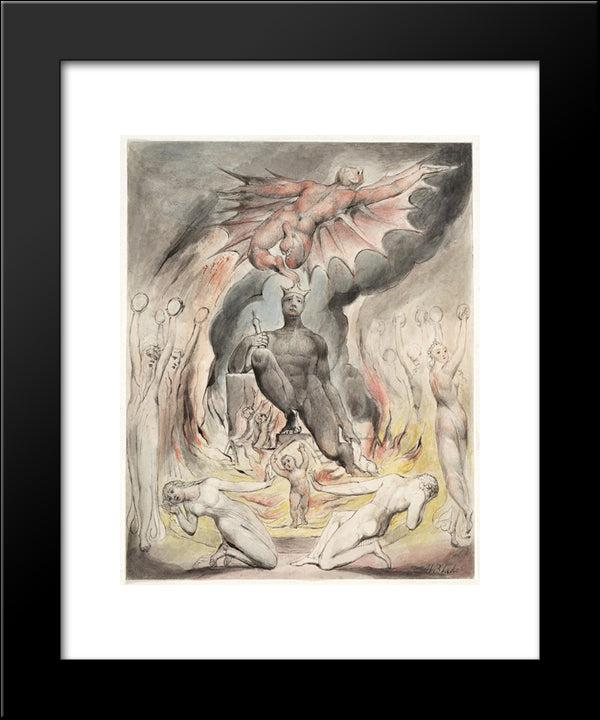 Illustration To Milton`S On The Morning Of Christ`S Nativity 20x24 Black Modern Wood Framed Art Print Poster by Blake, William