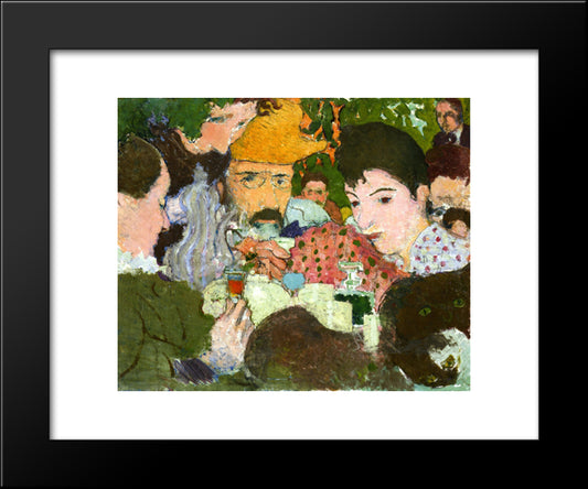 Study For Afternoon In The Garden 20x24 Black Modern Wood Framed Art Print Poster by Bonnard, Pierre