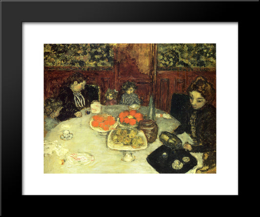 The Luncheon 20x24 Black Modern Wood Framed Art Print Poster by Bonnard, Pierre