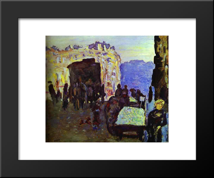 The Merchant Of Four Seasons 20x24 Black Modern Wood Framed Art Print Poster by Bonnard, Pierre