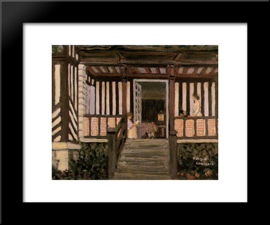 The House Of Misia Sert 20x24 Black Modern Wood Framed Art Print Poster by Bonnard, Pierre