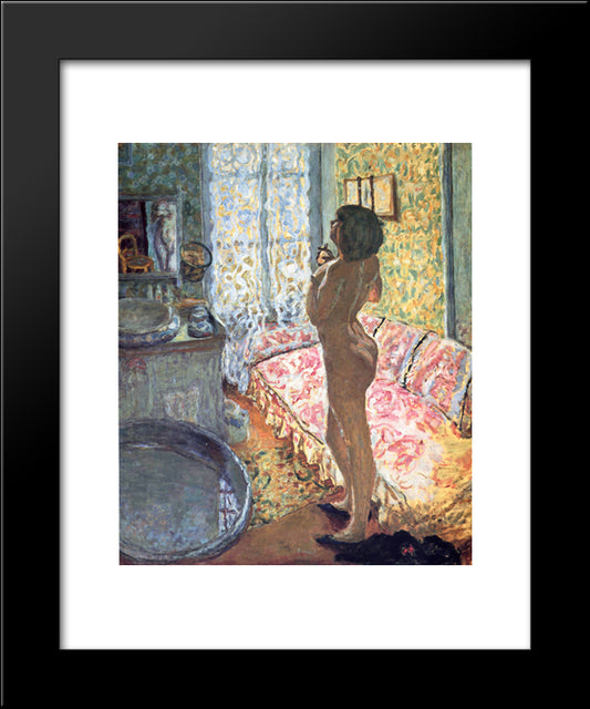 Model In Backlight 20x24 Black Modern Wood Framed Art Print Poster by Bonnard, Pierre