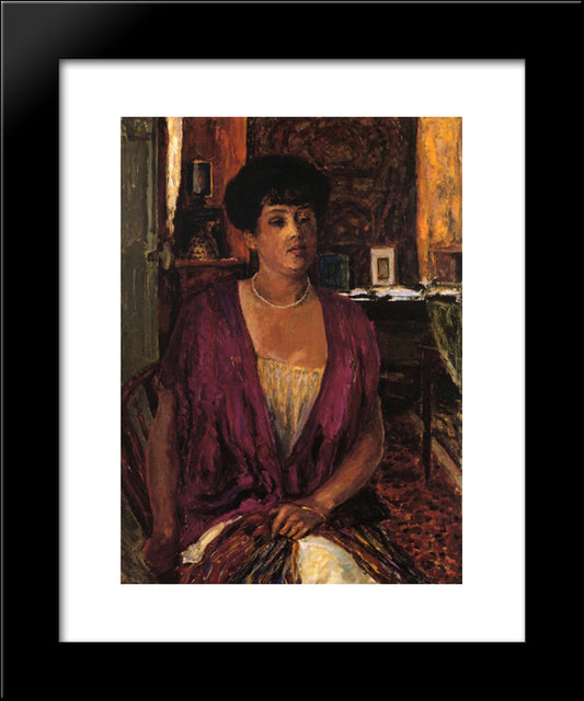 Madame Claude Anet 20x24 Black Modern Wood Framed Art Print Poster by Bonnard, Pierre