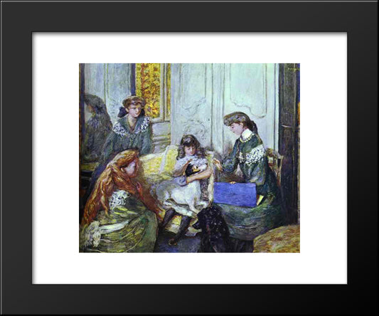 Natanson Girls 20x24 Black Modern Wood Framed Art Print Poster by Bonnard, Pierre