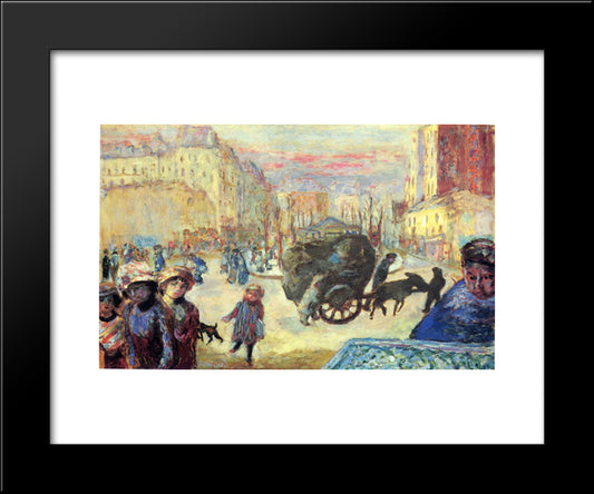 Morning In Paris 20x24 Black Modern Wood Framed Art Print Poster by Bonnard, Pierre