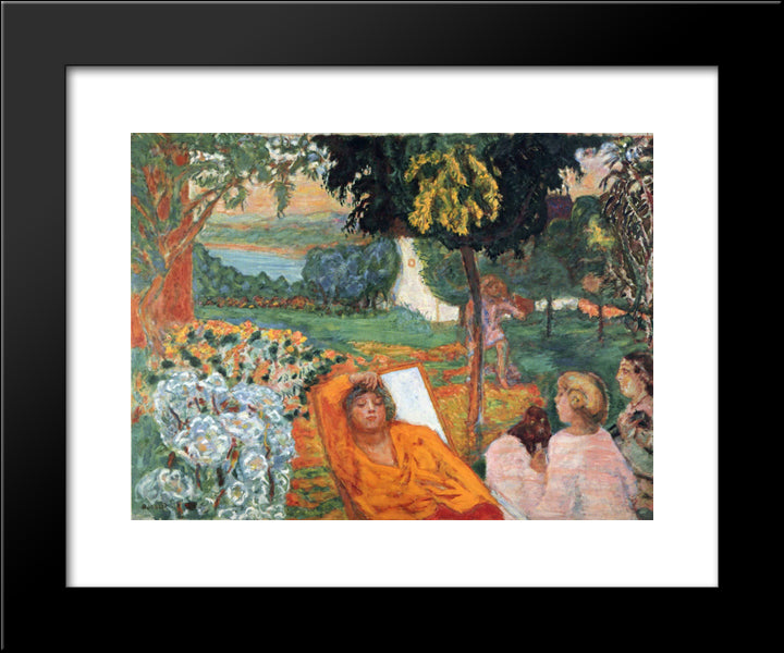 Siesta 20x24 Black Modern Wood Framed Art Print Poster by Bonnard, Pierre