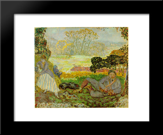 Jakten 20x24 Black Modern Wood Framed Art Print Poster by Bonnard, Pierre