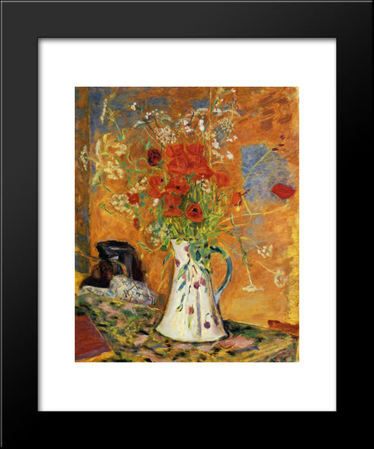 Poppies 20x24 Black Modern Wood Framed Art Print Poster by Bonnard, Pierre