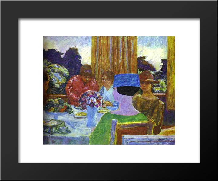 The Tea 20x24 Black Modern Wood Framed Art Print Poster by Bonnard, Pierre