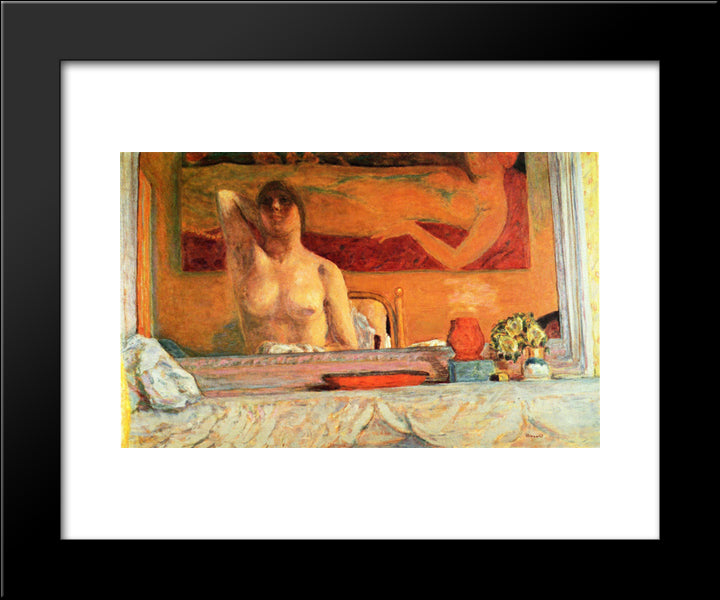 The Fireplace 20x24 Black Modern Wood Framed Art Print Poster by Bonnard, Pierre