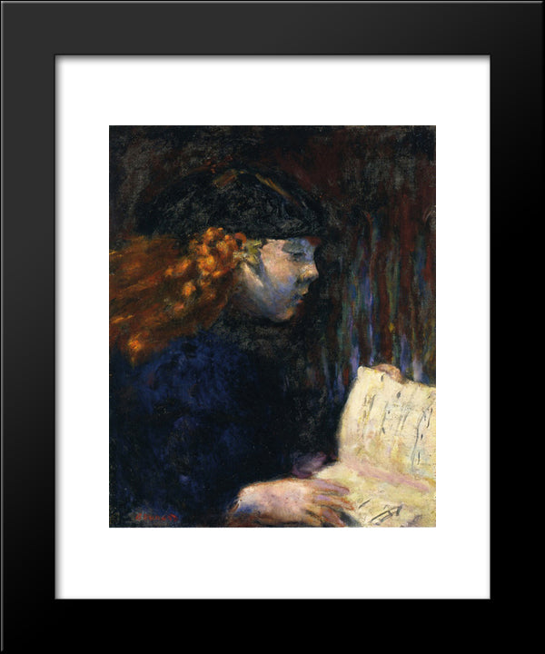 The Solfege 20x24 Black Modern Wood Framed Art Print Poster by Bonnard, Pierre