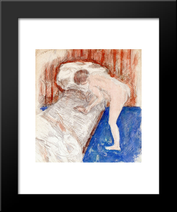 Nude In An Interior 20x24 Black Modern Wood Framed Art Print Poster by Bonnard, Pierre