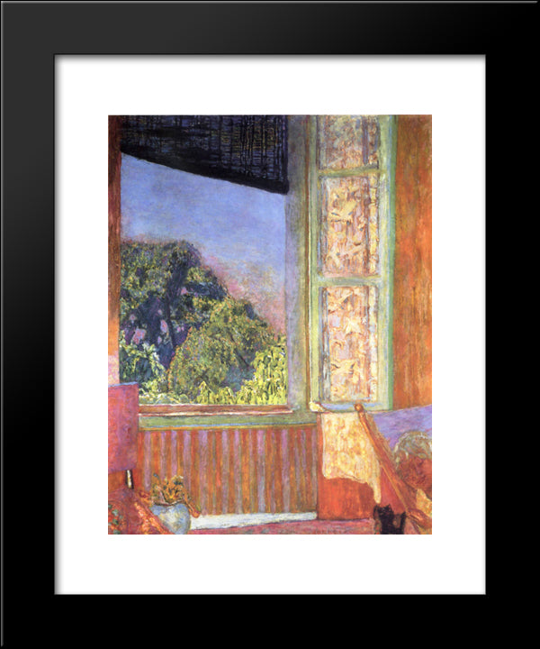 The Open Window 20x24 Black Modern Wood Framed Art Print Poster by Bonnard, Pierre