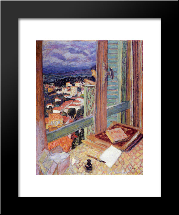 The Window 20x24 Black Modern Wood Framed Art Print Poster by Bonnard, Pierre