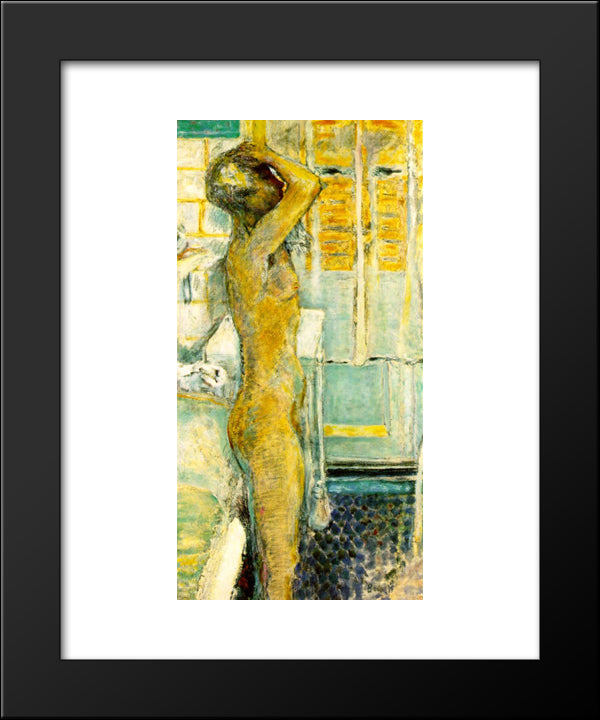 The Grey Nude 20x24 Black Modern Wood Framed Art Print Poster by Bonnard, Pierre