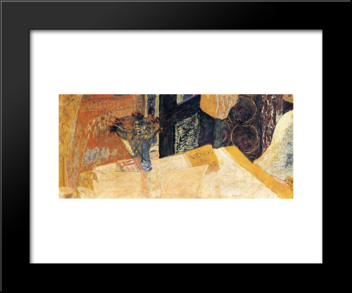 Still Life With Flowers Or The Venus Of Cyrene 20x24 Black Modern Wood Framed Art Print Poster by Bonnard, Pierre