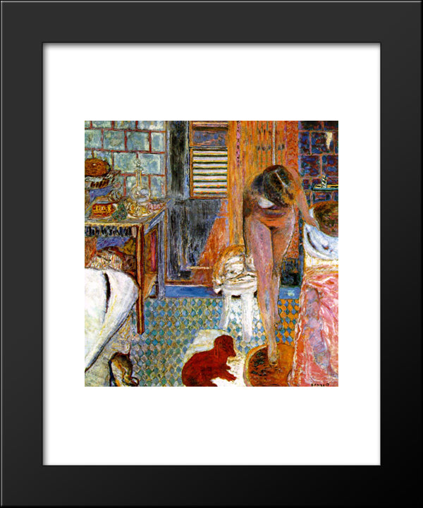 The Toilet 20x24 Black Modern Wood Framed Art Print Poster by Bonnard, Pierre