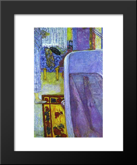 Nude In The Bathtub 20x24 Black Modern Wood Framed Art Print Poster by Bonnard, Pierre