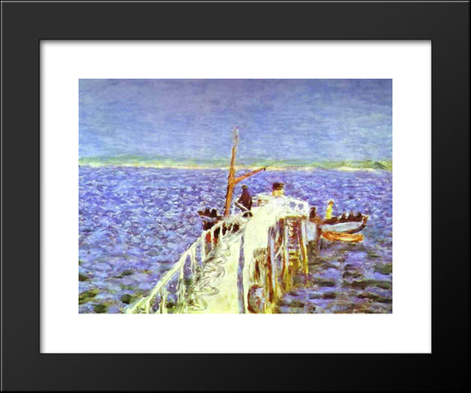 Landing Stage 20x24 Black Modern Wood Framed Art Print Poster by Bonnard, Pierre