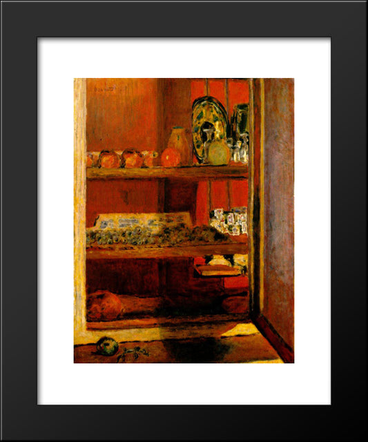 The Red Cupboard 20x24 Black Modern Wood Framed Art Print Poster by Bonnard, Pierre