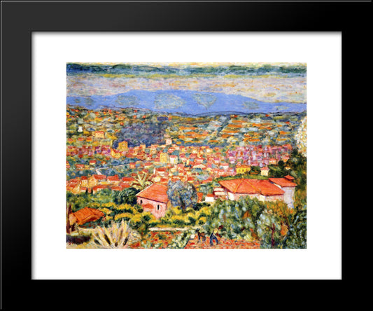 View Of Le Cannet, Roofs 20x24 Black Modern Wood Framed Art Print Poster by Bonnard, Pierre