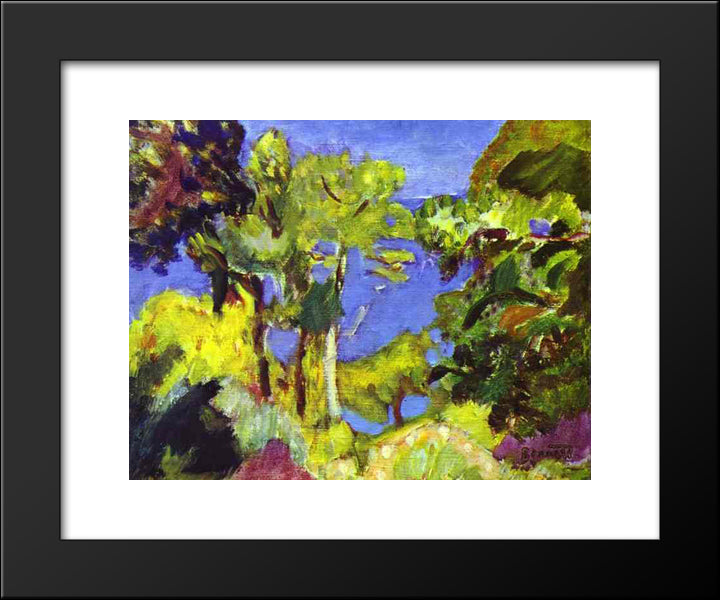 Landscape Of Cote D Azur 20x24 Black Modern Wood Framed Art Print Poster by Bonnard, Pierre